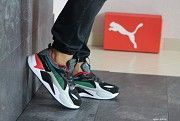 Мужские кроссовки черно - белые с зеленым Puma RS-X Hard Drive 8286 Мелитополь