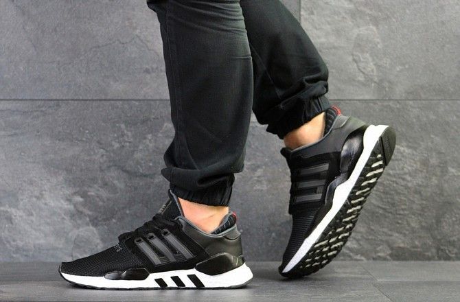 Мужские кроссовки черно-белые Adidas Equipment 91/18 7877 Мелитополь - изображение 1