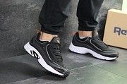 Мужские кроссовки черно-белые с оранжевым Reebok Daytona Dmx 7388 Мелитополь