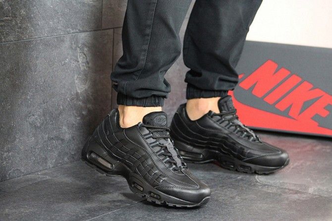 Мужские кроссовки черные Nike 95 8154 Мелитополь - изображение 1
