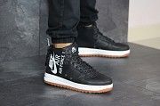Мужские кроссовки черные Nike Air Force 1 8449 Мелитополь