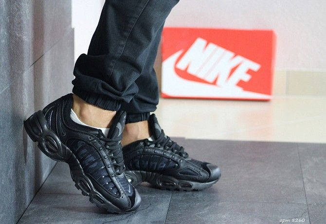 Мужские кроссовки черные Supreme 8260 Мелитополь - изображение 1