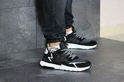 Мужские кроссовки черные с белым Jogger Boost 8424 Мелитополь