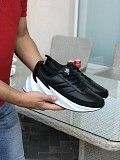 Мужские кроссовки черные с белым Adidas Sharks 8288 Мелитополь