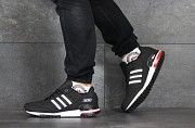 Мужские кроссовки черные с белым ZX 750 8357 Мелитополь