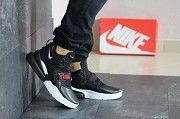 Мужские кроссовки черные с белым Nike 8267 Мелитополь
