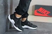 Мужские кроссовки черные с белым Air Huarache 8201 Мелитополь