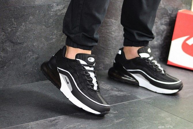 Мужские кроссовки черные с белым Air Max 95 Max 270 7576 Мелитополь - изображение 1