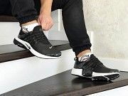 Мужские кроссовки черные с белым Niке Air Presto 8553 Мелитополь