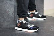 Мужские кроссовки черные с белым и оранжевым Jogger Boost 8438 Мелитополь