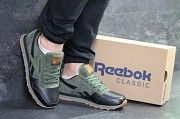 Мужские кроссовки черные с зеленым 7289 Мелитополь