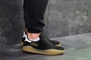 Мужские кроссовки черные с коричневым Adidas Kamanda 8084 Мелитополь