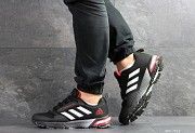 Мужские кроссовки черные с красным Adidas Fast Marathon 2.0 7418 Мелитополь