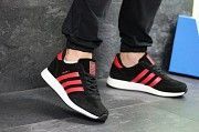 Мужские кроссовки черные с красным Iniki 7302 Мелитополь