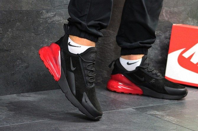 Мужские кроссовки черные с красным Air Max 270 6675 Мелитополь - изображение 1