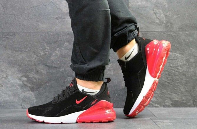 Мужские кроссовки черные с красным Air Max 270 7004 Мелитополь - изображение 1