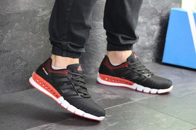 Мужские кроссовки черные с оранжевым Adidas Clima Cool 7773 Мелитополь - изображение 1