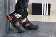 Мужские кроссовки черные с оранжевым ZX 750 8353 Мелитополь