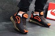 Мужские кроссовки черные с оранжевым Air Max 720 7046 Мелитополь