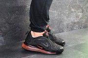 Мужские кроссовки черные с оранжевым Air Max 720 7621 Мелитополь