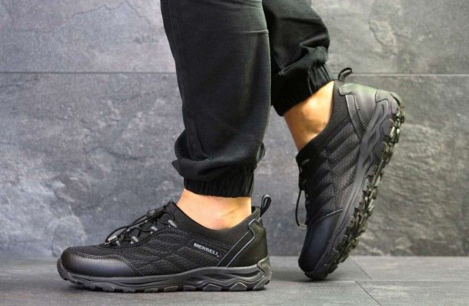 Мужские кроссовки черные с серым Merrell 6534 Мелитополь - изображение 1