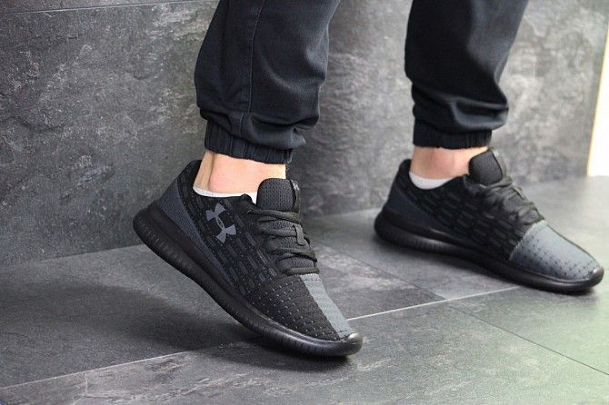 Мужские кроссовки черные с серым Under Armour 7656 Мелитополь - изображение 1