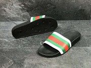 Шлепки мужские черно-белые с зеленым 5446 Мелитополь