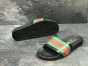 Шлепки мужские черно-красные 5445 Мелитополь