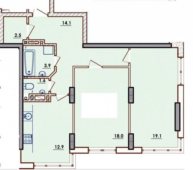 Продам 2-комнатную квартиру на Крымском бульваре 73 кв.м. Одесса - изображение 1