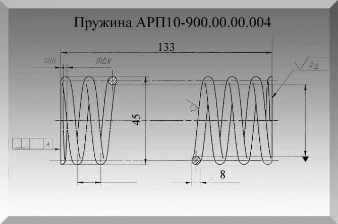 Изготовление пружин шахтных электровозов серии АРП14, пружина АРП14 Полтава - изображение 1