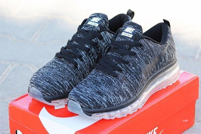 Женские кроссовки Flyknit Air Max черные 2102 Мелитополь - изображение 1