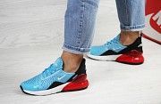 Женские кроссовки голубые с красным Air Max 270 7766 Мелитополь