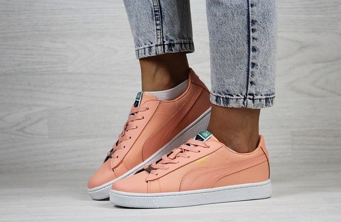 Женские кроссовки персиковые Suede 8374 Мелитополь - изображение 1