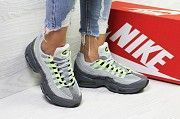 Женские кроссовки серые с зеленым Air Max 95 РП-6320 Мелитополь