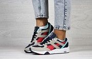 Женские кроссовки серые с красным Trinomic 8368 Мелитополь