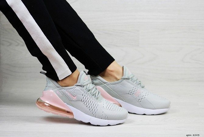 Женские кроссовки серые с розовым Air Max 270 8243 Мелитополь - изображение 1