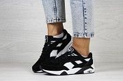 Женские кроссовки черные с белым Trinomic 8367 Мелитополь