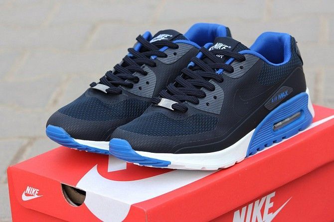Кроссовки Air Max Hyperfuse темно синие с голубым 1944 Мелитополь - изображение 1