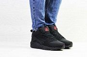 Кроссовки женские на зиму черные с красным Nike Huarache 6913 Мелитополь