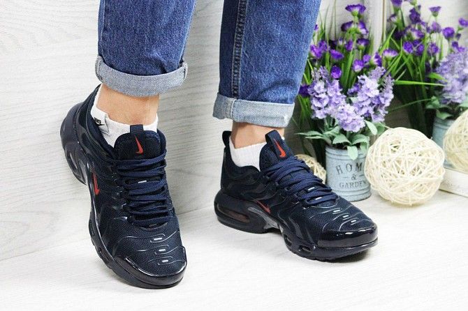 Кроссовки женские темно синие с красным Air Max Tn 5091 Мелитополь - изображение 1