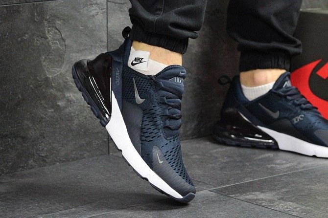 Кроссовки мужские темно синие с белым Air Max 270 5066 Мелитополь - изображение 1