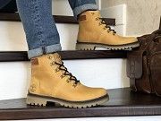 Мужские зимние ботинки рыжие Timberland 8768 Мелитополь
