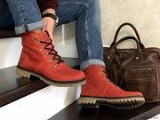 Мужские зимние ботинки темно красные 8769 Мелитополь