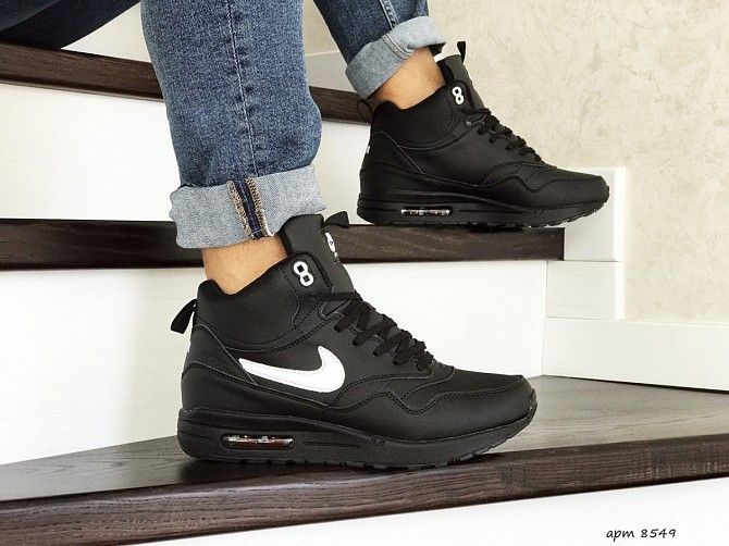 Мужские зимние кроссовки черные Air Max 87 8549 Мелитополь - изображение 1