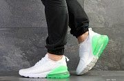 Мужские кроссовки белые с зеленым Air Max 270 7808 Мелитополь