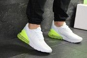 Мужские кроссовки белые с салатовым Air Max 270 7807 Мелитополь