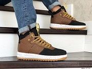 Мужские кроссовки коричневые с черным Lunar Force 1 Duckboot 8770 Мелитополь