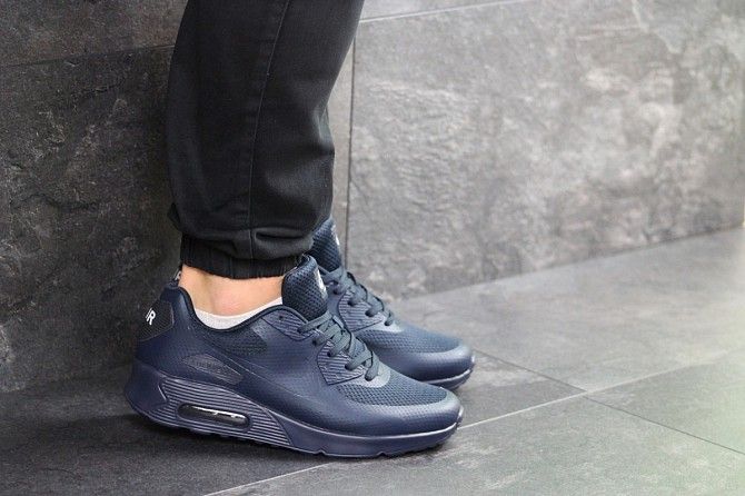 Мужские кроссовки темно синие Air Max Hyperfuse 7476 Мелитополь - изображение 1