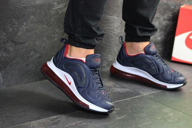 Мужские кроссовки темно синие с белым Air Max 720 7616 Мелитополь - изображение 1