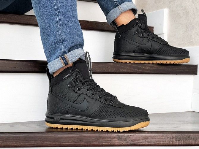 Мужские кроссовки черные Lunar Force 1 Duckboot 8772 Мелитополь - изображение 1